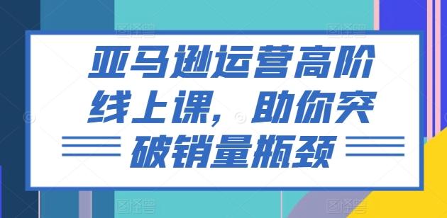 亚马逊运营高阶线上课，助你突破销量瓶颈-创新Ovo