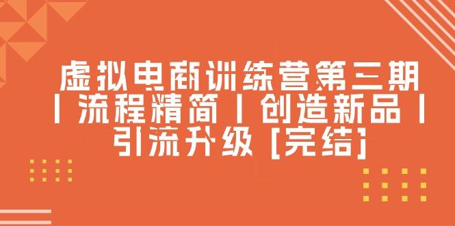 虚拟电商训练营第三期丨流程精简丨创造新品丨引流升级 [完结]-创新Ovo