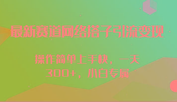 最新赛道网络搭子引流变现!!操作简单上手快，一天300+，小白专属-创新Ovo