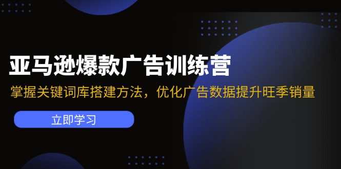 亚马逊爆款广告训练营：掌握关键词库搭建方法，优化广告数据提升旺季销量-创新Ovo