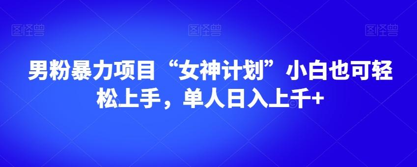 男粉暴力项目“女神计划”小白也可轻松上手，单人日入上千+【揭秘】-创新Ovo