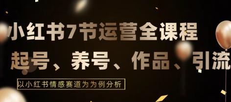7节小红书运营实战全教程，结合最新情感赛道，打通小红书运营全流程【揭秘】-创新Ovo