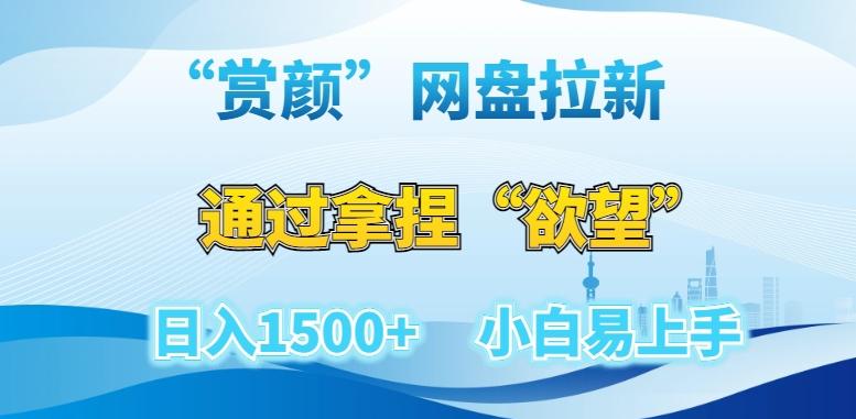 “赏颜”网盘拉新赛道，通过拿捏“欲望”日入1500+，小白易上手【揭秘】-创新Ovo