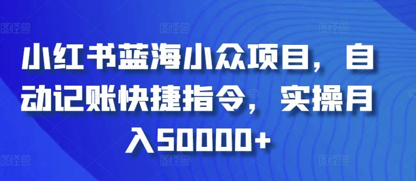 小红书蓝海小众项目，自动记账快捷指令，实操月入50000+【揭秘】-创新Ovo