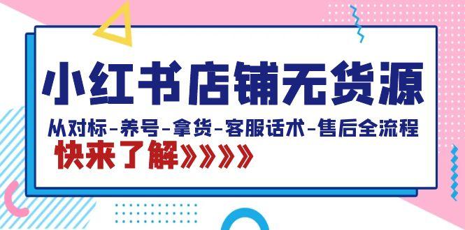 小红书店铺无货源：从对标-养号-拿货-客服话术-售后全流程(20节课)-创新Ovo