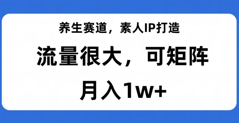 养生赛道，素人IP打造，流量很大，可矩阵，月入1w+【揭秘】-创新Ovo