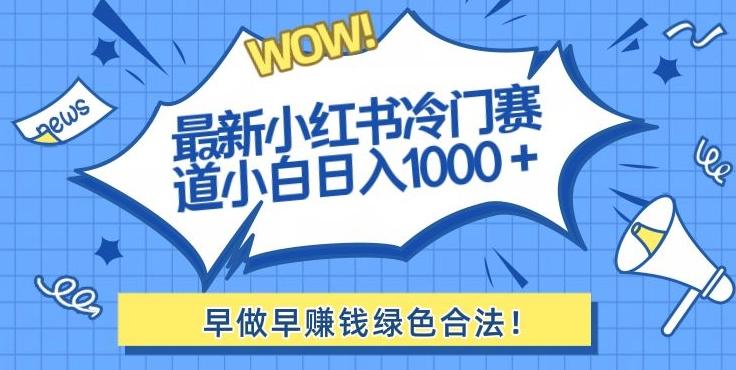 最新小红书冷门赛道日入1000+一部手机小白轻松-创新Ovo