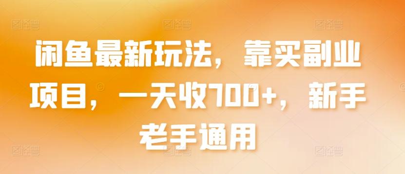 闲鱼最新玩法，靠买副业项目，一天收700+，新手老手通用【揭秘】-创新Ovo
