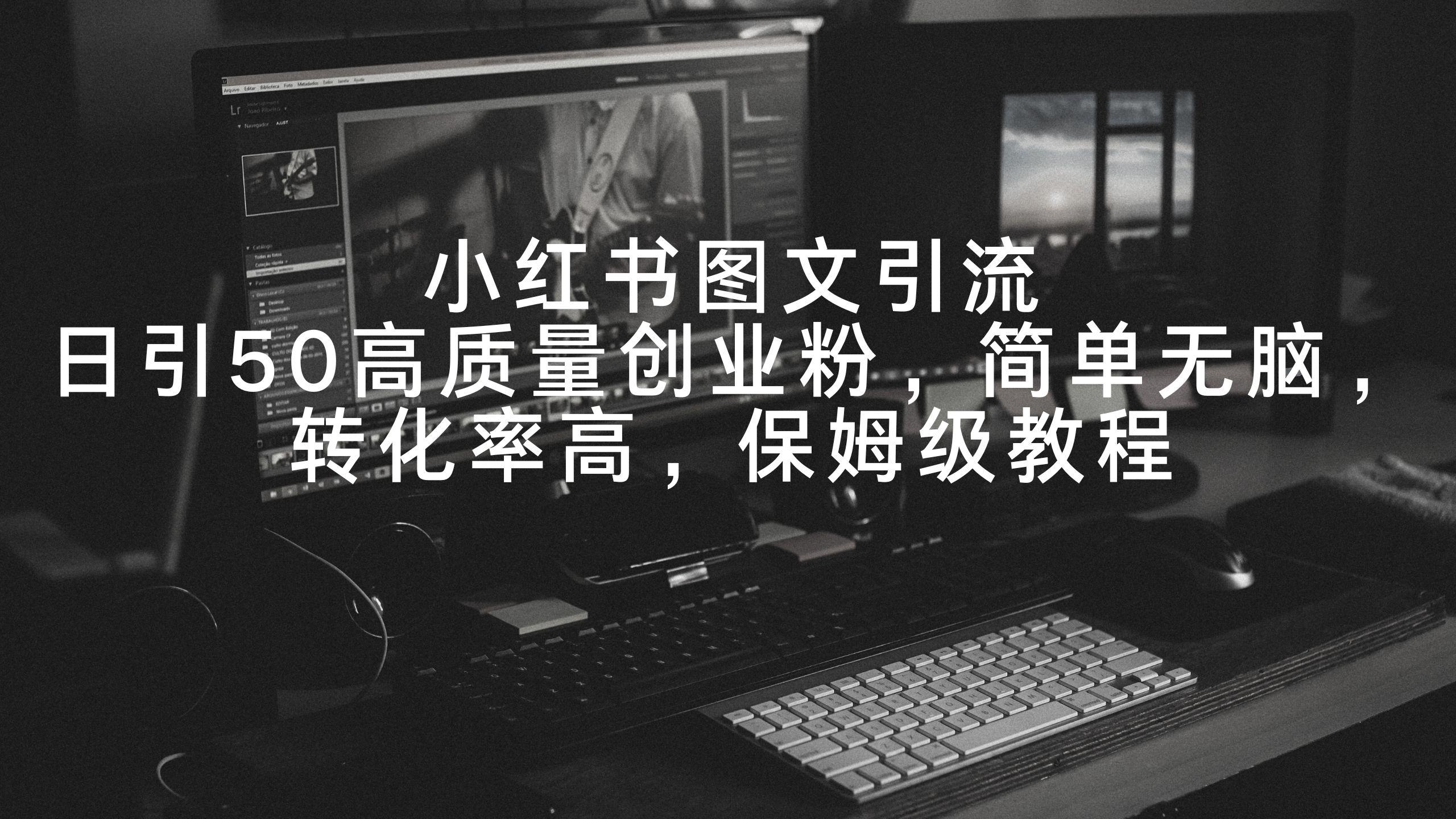 小红书图文引流，日引50高质量创业粉，简单无脑，转化率高，保姆级教程-创新Ovo