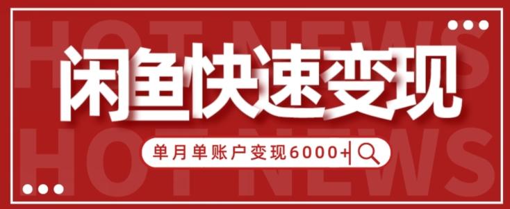 【新手项目】小白快速在闲鱼单月单账号变现6000+的秘密-创新Ovo