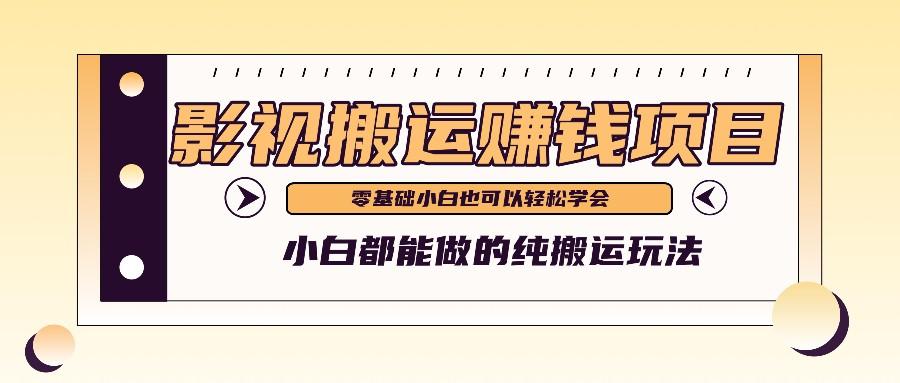 手把手教你操作影视搬运项目，小白都能做零基础也能赚钱-创新Ovo