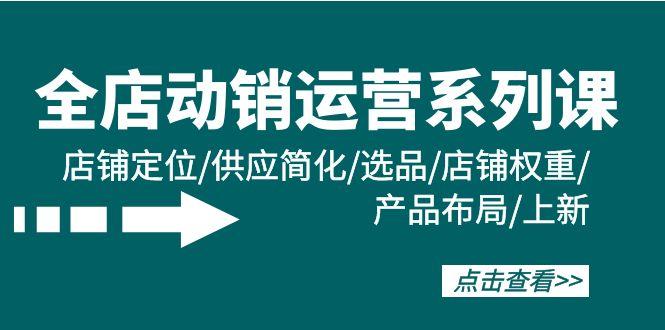 (9845期)全店·动销运营系列课：店铺定位/供应简化/选品/店铺权重/产品布局/上新-创新Ovo