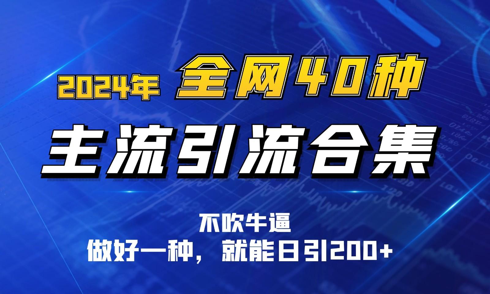 2024年全网40种暴力引流合计，做好一样就能日引100+-创新Ovo