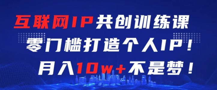 互联网IP共创训练课，零门槛零基础打造个人IP，月入10w+不是梦【揭秘】-创新Ovo
