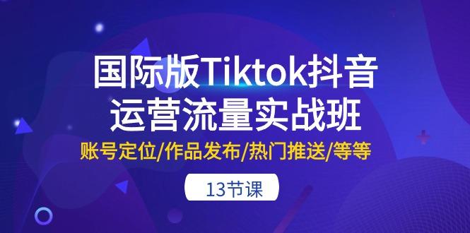 国际版Tiktok抖音运营流量实战班：账号定位/作品发布/热门推送/等等-13节-创新Ovo