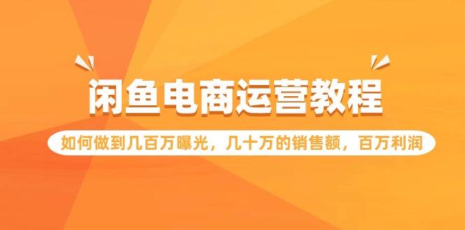 (9560期)闲鱼电商运营教程：如何做到几百万曝光，几十万的销售额，百万利润-创新Ovo