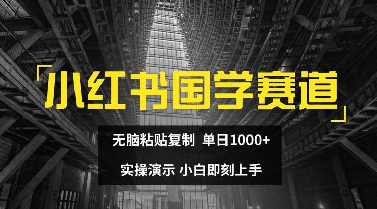 小红书国学赛道，无脑粘贴复制，单日1K，实操演示，小白即刻上手【揭秘】-创新Ovo