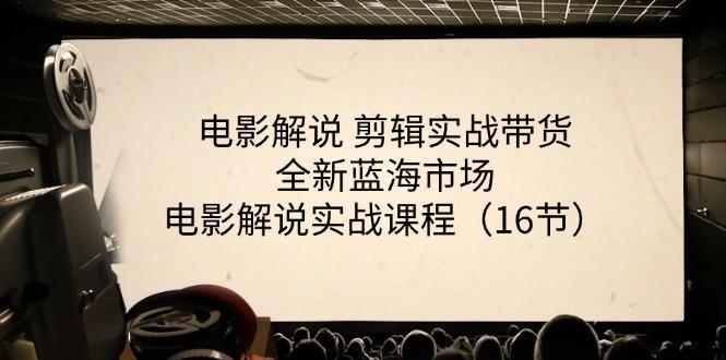 电影解说 剪辑实战带货全新蓝海市场，电影解说实战课程(16节-创新Ovo