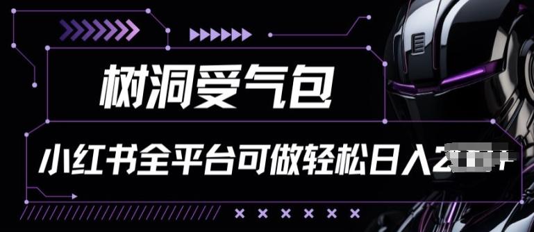 小红书等全平台树洞受气包项目，轻松日入一两张【揭秘】-创新Ovo