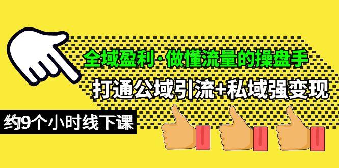 (10045期)全域盈利·做懂流量的操盘手，打通公域引流+私域强变现，约9个小时线下课-创新Ovo