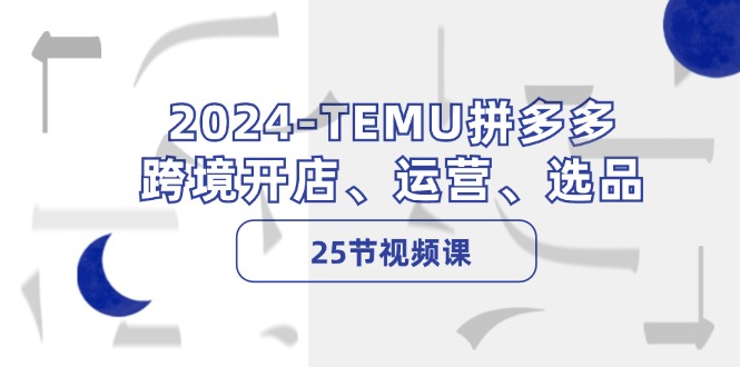 2024-TEMU拼多多·跨境开店、运营、选品(25节视频课-创新Ovo
