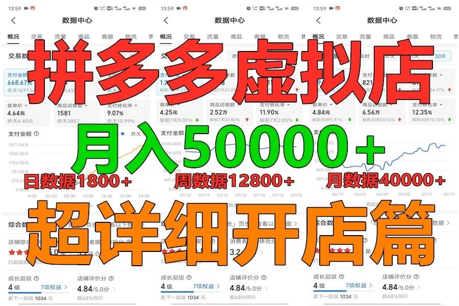 拼多多虚拟电商训练营月入40000+你也行，暴利稳定长久，副业首选-创新Ovo