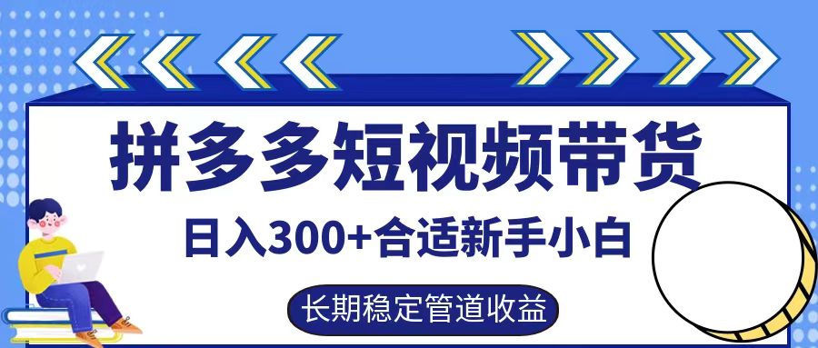 拼多多短视频带货日入300+，实操账户展示看就能学会-创新Ovo