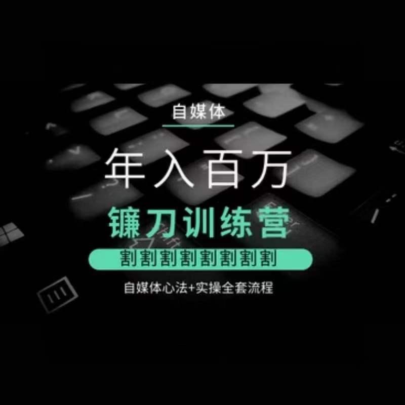 自媒体年入百万镰刀训练营，割割割割割割割割，自媒体心法+实操全套流程-创新Ovo