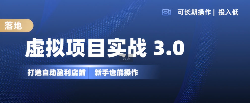 虚拟项目实战3.0，打造自动盈利店铺，可长期操作投入低，新手也能操作-创新Ovo