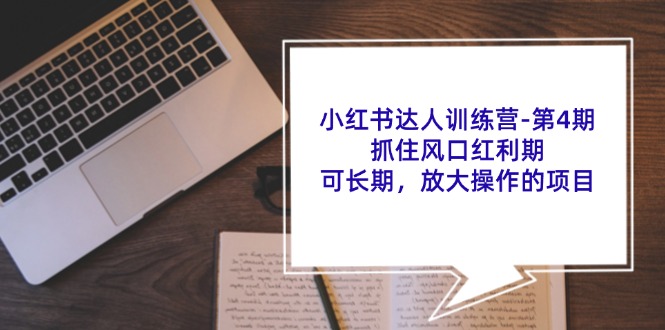 小红书达人训练营第4期：抓住风口红利期，可长期，放大操作的项目-创新Ovo