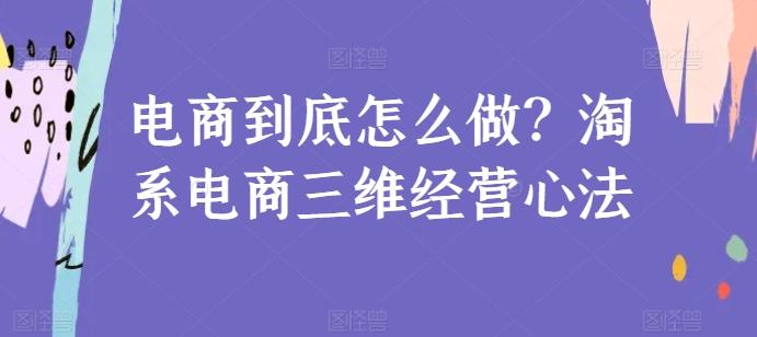 电商到底怎么做？淘系电商三维经营心法-创新Ovo
