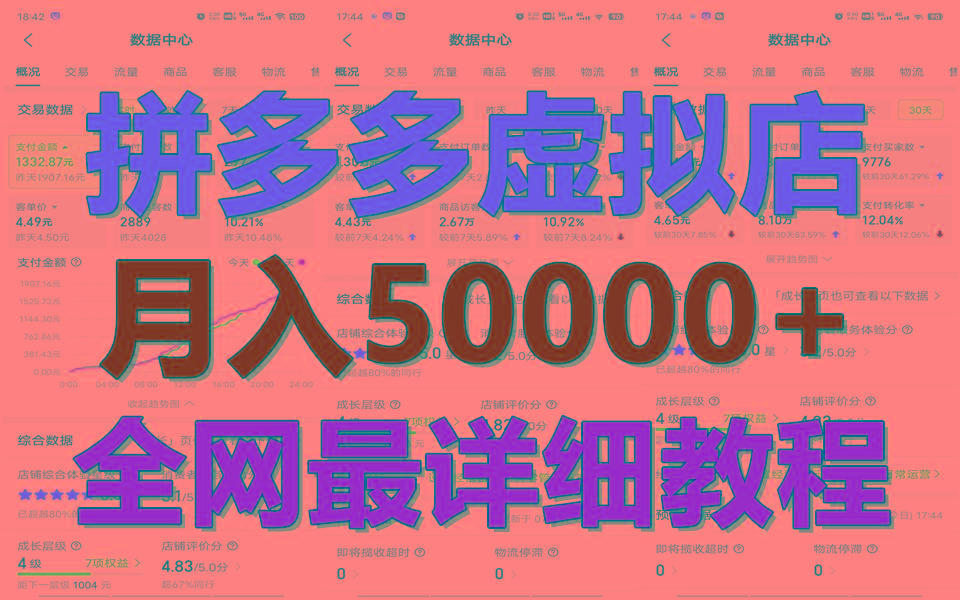 拼多多虚拟电商训练营月入50000+你也行，暴利稳定长久，副业首选-创新Ovo
