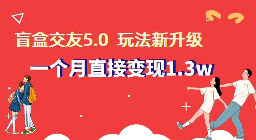 盲盒交友5.0，玩法全新升级，一个月直接变现1.3W，新手小白轻松上手【揭秘】-创新Ovo